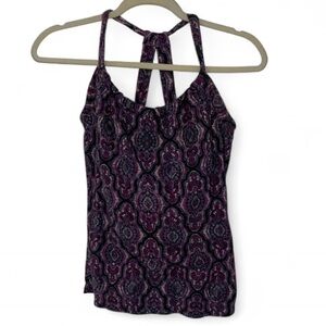 Prana Purple Boho Print Racerback Tank Top